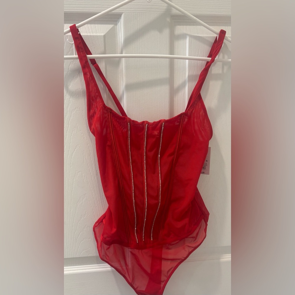 Auden Red Teddy Intimates With‎ Rhinestones